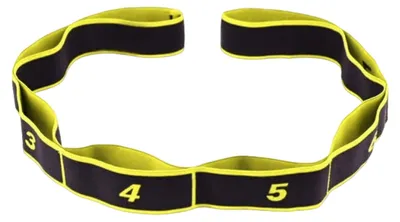 Produktbild von Yoga-Stretchband mit 8 Schlaufen für Pilates, Ballett, Tanz, Gymnastik, Flexibilitätstraining, elastisches Band, Trainingsband für Frauen, Workout, Übungen, Physiotherapie, Widerstandsband