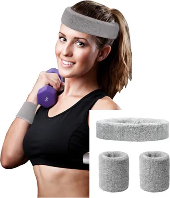 Produktbild von Schweißbänder – Schweißband-Set – Stirnband – Armband – Schweißband – Sportband – Sportzubehör – Schwitzen – Schweißableitend