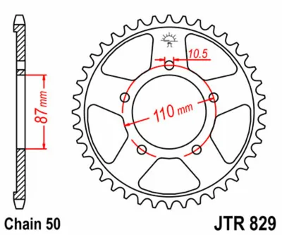 Obrázok produktu pre JT reťazové koleso 47T 530 JTR829.47