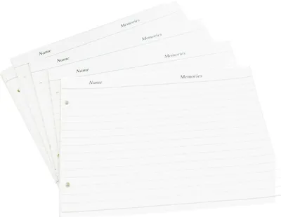 Kondolenzbuch Nachfüllseiten, 20 Blatt, Goldfolienränder
