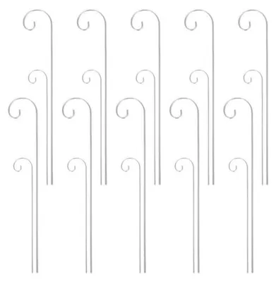Obrázek produktu pro Hák pro zavěšení štítků na rostliny, kovový zahradní hák, 20 kusů, 30 cm a 40 cm, s ohnutým hrotem, odolný vůči povětrnostním vlivům