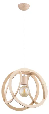 Immagine prodotto di Lampada a sospensione LORENA in legno chiaro, 1xE27x15W, legno, dimensioni: 105x36x36 cm, IP20, Alfa
