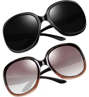 Productafbeelding van Zonnebril dames, oversized, gepolariseerd, UV400-bescherming, zwart/bruin