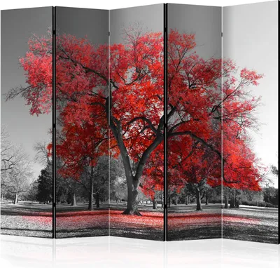 Produktbild von 5-teiliger Einseitiger Vlies Paravent - Autumn in the Park II 225x172 cm Landschaften c-B-0450-z-c