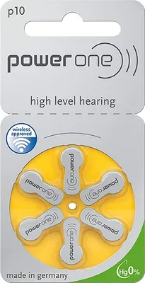 Produktbild von Powerone High Level Hörgerätebatterie P10 - 6er Blister