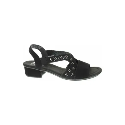 Produktbild von Rieker Damen Sandalette 5450-36, 5450-37, 5450-38, 5450-39, 5450-40, 5450-41, 5450-42, 23762-37, 23762-41 RIE-V6216 schwarz 36