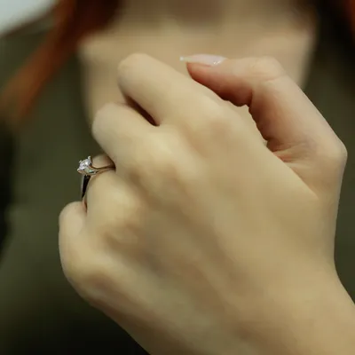 Produktbild von 0,30 Carat Diamant Solitär Ring Antragsring 14 Karat Weißgold