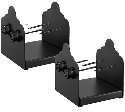 Productafbeelding van VEVOR paalbeugel, 2 stuks, binnemaat 150x141 mm, compatibel met palen van 152,4x139,7/139,7x139,7/147,3x139,7 mm, schroefhuls voor pergola, terrashek, steunplaat en basisplaat, zwart