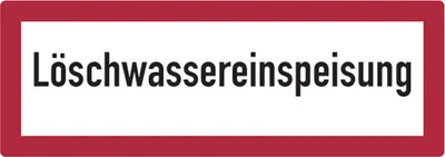 Produktbild von Dreifke® Feuerwehrschild, Löschwassereinspeisung - DIN 4066 | Alu geprägt | 4...