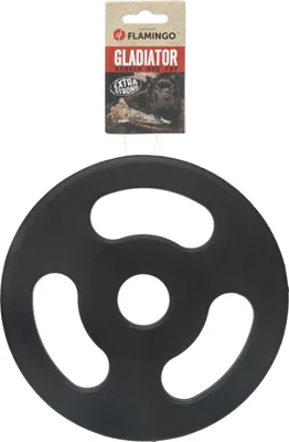 Immagine prodotto di Giocattolo per cani Flamingo, modello Gladiator, frisbee nero, taglia: M