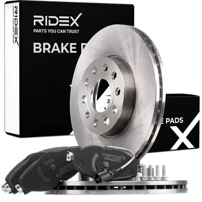 Produktbild von RIDEX Bremsenset Vorne Bremsscheiben Beläge Satz für VW Golf VII Schrägheck (5G1, BQ1, BE1, BE2) 288mm
