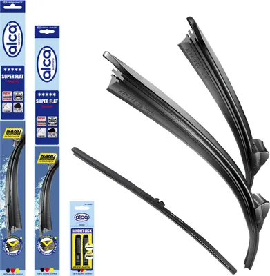 Produktbild von alca® Scheibenwischer mit Heckwischer passend für AUDI A6 Allroad (05.2006 - 08.2011) SUPER FLAT Flachbalkenwischer