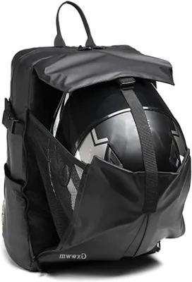 Produktbild von Motorhelm mit Rucksackfunktion - Wasserabweisendes PolyurethanMaterial - 48x30x15 cm - Schwarz