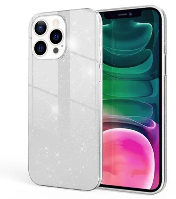 Obrázek produktu pro NALIA Robustní třpytivé pouzdro pro iPhone 13 Pro, nárazuvzdorné lesklé třpytivé hybridní ochranné pouzdro vyztužené silikonovým krytem stříbrné barvy