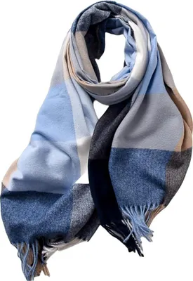 Produktbild von Schal Damen Winter Kariert Winterschal Weicher Warmer Damenschal Mit Quasten