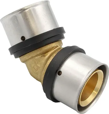 Produktbild von Pressfitting Winkel 32x3 mm 45° TH Kontur Alu-Verbundrohr