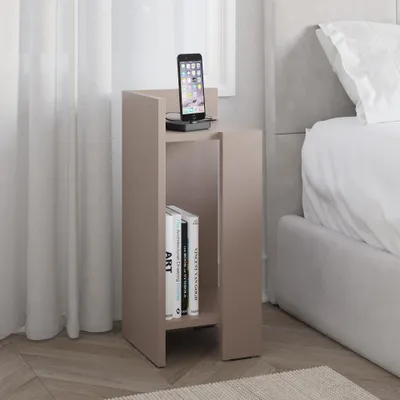 Immagine prodotto di Tavolino comodino di design Elos 25x27x60h sinistro colore tortora
