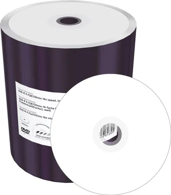 Produktbild von MediaRange DVD-R 4.7GB|120min 16-fache Schreibgeschwindigkeit, vollflächig bedruckbar, 100er Pack, MR413
