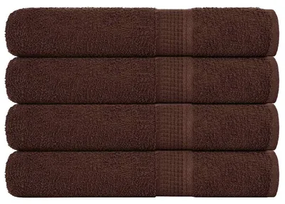 Zdjęcie produktu dla Ręczniki vidaXL FROGN, 4 szt., brązowe, 100 x 200 cm, 360 g/m²