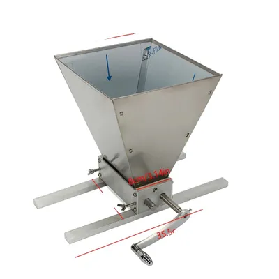 Produktbild von Manuelle Getreidemühle, langlebiges Aluminium, verstellbarer Walzenmechanismus, Silber