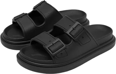 Produktbild von INF Bequeme weiße EVA Hausschuhe Schwarz 39-40