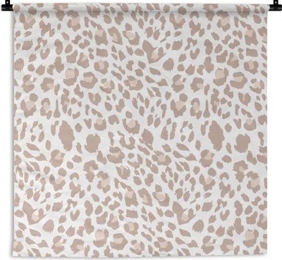 Produktbild von MuchoWow® Wandteppich Wandbehang Tiermuster - Panther - Pastell 150x150 cm Tapisserie Dekoration Wandtuch - Wohnaccessoires - Modernes