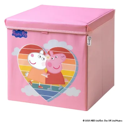 Produktbild von Lifeney meets "Peppa Wutz" Aufbewahrungsbox mit Deckel Box zur Aufbewahrung von Spielzeug 33 x 33 x 33 cm passend für klassische Würfelregale