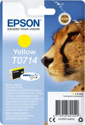 Immagine prodotto di EPSON ink bar Singlepack Yellow T0714 DURABrite Ultra Ink (5,5 ml)