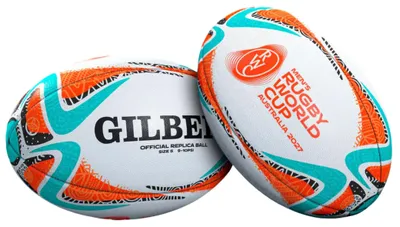 Obrázok produktu pre Gilbert Rugbyball – replika – veľkosť 4 – hračkárska lopta pre deti, inšpirovaná turnajom RWC27