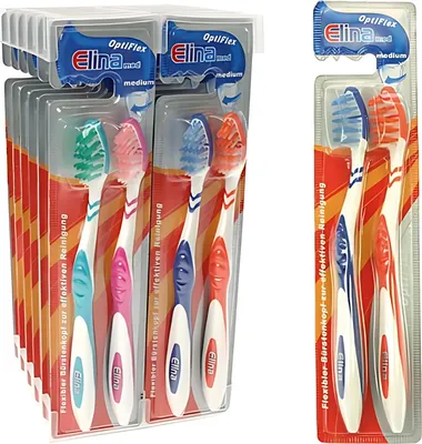 Produktbild von Zahnbürste Elina 2er Flexident med