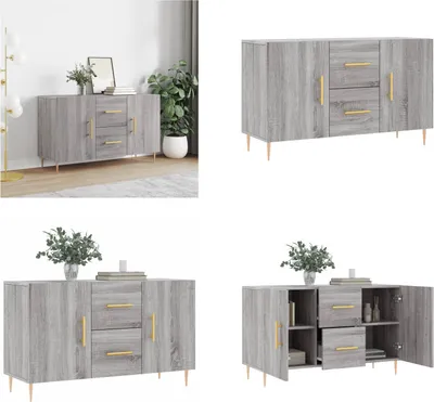 Produktbild von vidaXL Sideboard Grau Sonoma 100x36x60 cm Holzwerkstoff - Sideboard - Sideboards - Schrank - Lagerschrank