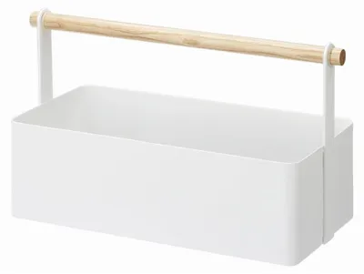 Obrázok produktu pre Yamazaki 2312, Úložný zásobník, Biela, Obdĺžnikový, Drevo, Oceľ, Jednofarebné, Vnútorný