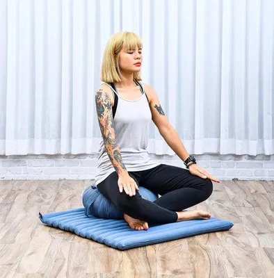 Produktbild von Meditationskissen, Set, Sitzkissen, rund, Zafu-Yoga-Kissen, Zabuton, Yogakissen, Meditationskissen, Meditation, Zubehör, Yoga, Sitzkissen, Yoga