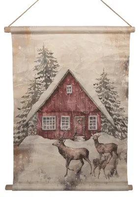 Obrázok produktu pre Clayre & Eef Nástenný gobelín 55 x 3 x 75 cm, béžový, textil