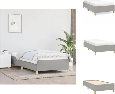 Produktbild von vidaXL Bettgestell Hellgrau 80x200 cm Stoff -  Betten & Bettgestelle