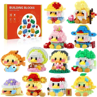 Image de Mini briques de construction, ensemble de 12 pièces, jouet pour enfants à partir de 6 ans