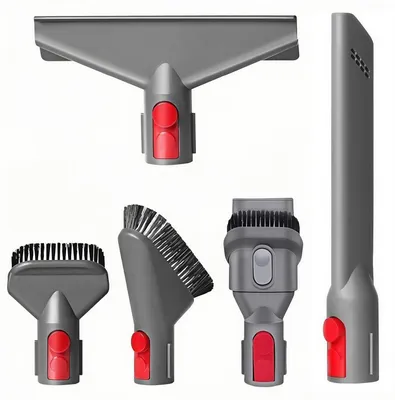 Productafbeelding van Stofzuigeraccessoire-set - 5-delig, met 3 borstelkoppen en 2 zuigmonden - Reserveonderdelen voor stofzuigeraccessoires