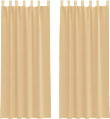 Produktbild von vidaXL Voile Vorhänge mit Schlaufen 2 Stk. Sandfarbe 140x260 cm