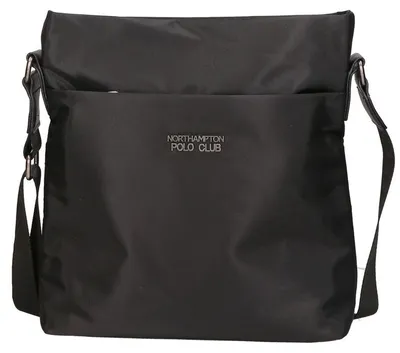 Produktbild von Northampton Polo Club Herren Messenger Bag Veganes Kunstleder Schultertasche Black B UNICA 29x27x5 cm