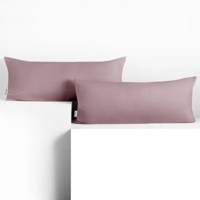 Produktbild von Seitenschläferkissenbezug 2er Set 40x120 cm Kissenbezug Kissenbezüge Baumwolle Seitenschläfer Stillkissen Altlila
