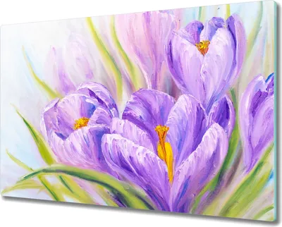 Produktbild von Coloray Herdabdeckplatte 80x52 cm Schneidebrett Kochplattenabdeckung Küchenbrett Hackbrett - Blumen Pflanzen Natur