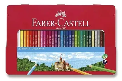 Obrázok produktu pre FABER-CASTELL Buntstift hexagonal 36er-Metalletui