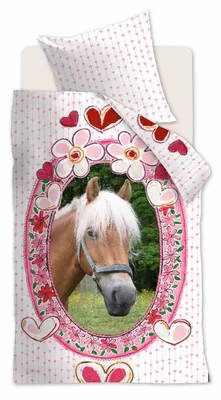 Produktbild von beddinghouse kids Bettwäsche Favorites, Größe 135x200/80x80 cm, pink
