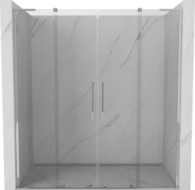 Produktbild von Mexen Velar L Duo Schiebetüren 200 cm, transparent, Chrom - 871-200-003-02-01