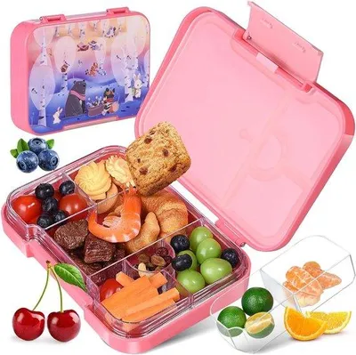 Image de Boîte à lunch pour enfants à 6 compartiments - Boîte en Tritan sans BPA - pour la maternelle et l'école