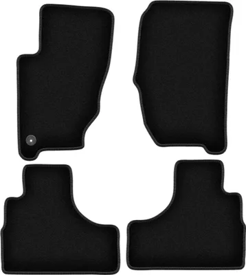 Zdjęcie produktu dla Dywaniki welurowe do Jeep Cherokee Liberty KJ terenowy (2002-2007) - czarne dywaniki samochodowe BASIC komplet (4 szt.)