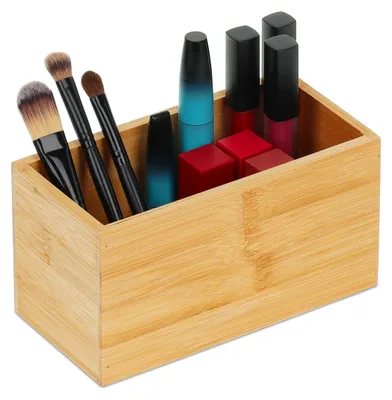 Bambus-Organizer, schmal, 9,5x18x9 cm, natur