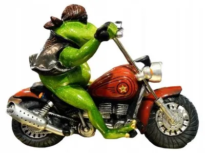 Produktbild von Art-Pol Figuren Frosch Biker Kunststoff Mehrfarbig