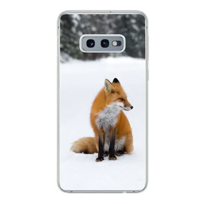 Produktbild von MuchoWow® Handyhülle Schutzhülle Hülle für Samsung Galaxy S10e Fuchs - Schnee - Winter Silikon Softcase Handy Hülle - Handy