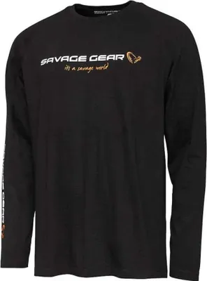 Zdjęcie produktu dla Savage Gear Koszulka Signature Logo Long Sleeve T-Shirt Black Caviar XL